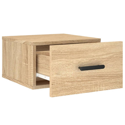 Väggmonterade sängbord 2 st sonoma-ek 35x35x20 cm