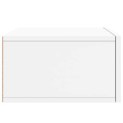 Väggmonterat sängbord vit 35x35x20 cm