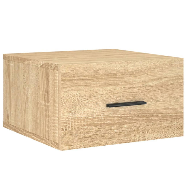 Väggmonterat sängbord sonoma-ek 35x35x20 cm
