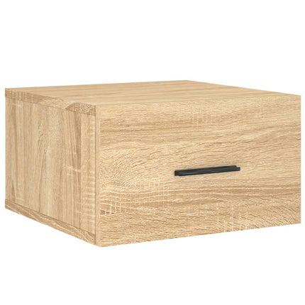 Väggmonterade sängbord 2 st sonoma-ek 35x35x20 cm
