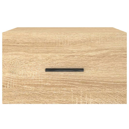 Väggmonterade sängbord 2 st sonoma-ek 35x35x20 cm