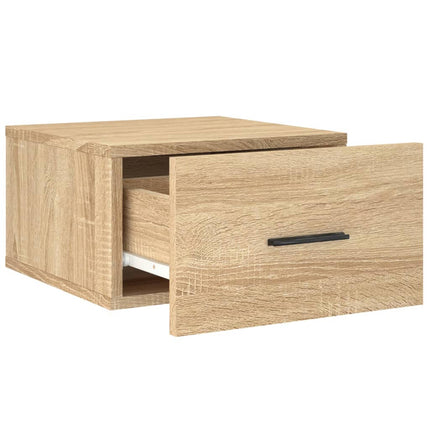 Väggmonterade sängbord 2 st sonoma-ek 35x35x20 cm