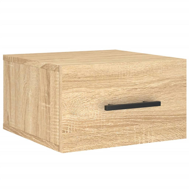 Väggmonterat sängbord sonoma-ek 35x35x20 cm