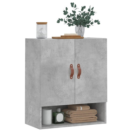 Väggskåp betonggrå 60x31x70 cm konstruerat trä