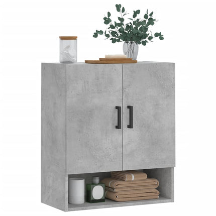 Väggskåp betonggrå 60x31x70 cm konstruerat trä