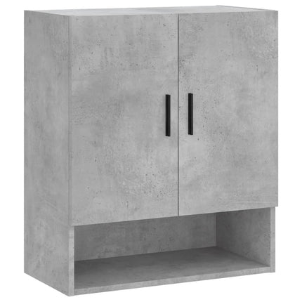 Väggskåp betonggrå 60x31x70 cm konstruerat trä