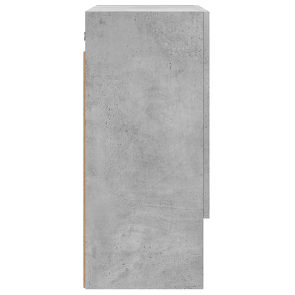 Väggskåp betonggrå 60x31x70 cm konstruerat trä