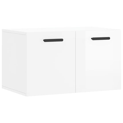 Väggskåp vit högglans 60x 36,5x35 cm konstruerat trä