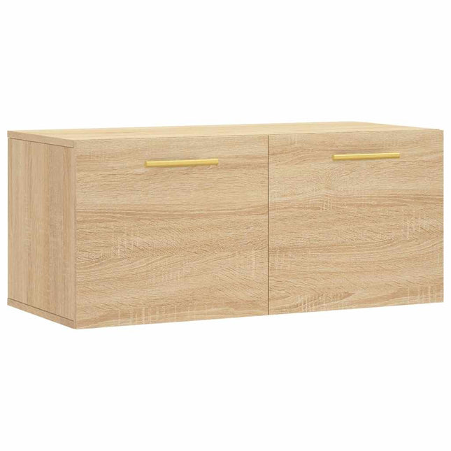 Väggskåp sonoma-ek 80x36,5x35 cm konstruerat trä