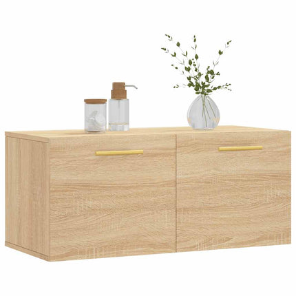 Väggskåp sonoma-ek 80x36,5x35 cm konstruerat trä