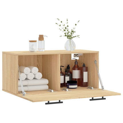 Väggskåp sonoma-ek 80x36,5x35 cm konstruerat trä