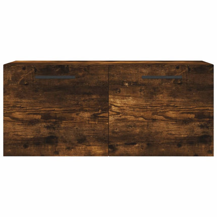 Väggskåp rökfärgad ek 80x36,5x35 cm konstruerat trä
