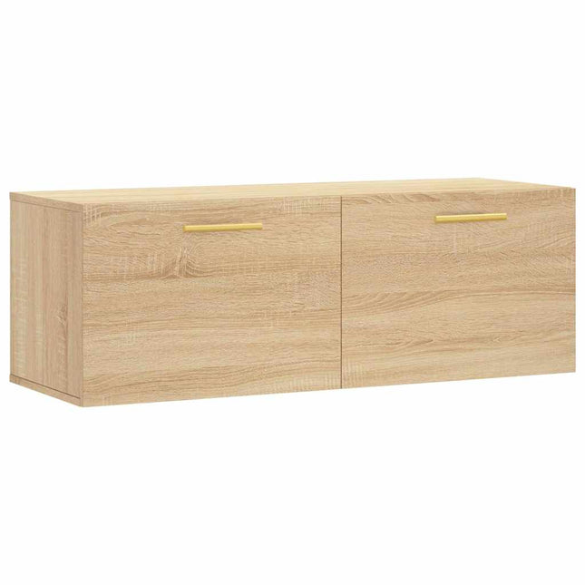 Väggskåp sonoma-ek 100x36,5x35 cm konstruerat trä