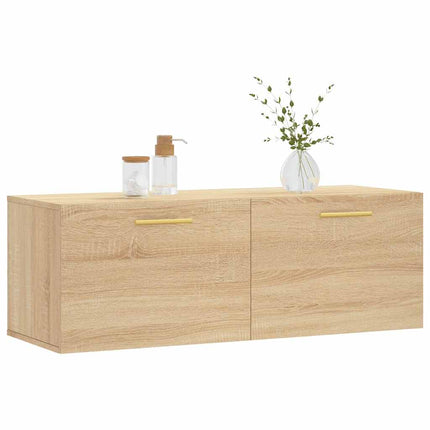 Väggskåp sonoma-ek 100x36,5x35 cm konstruerat trä