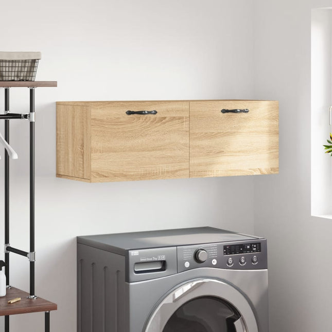 Väggskåp sonoma-ek 100x36,5x35 cm konstruerat trä