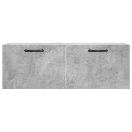 Väggskåp betonggrå 100x36,5x35 cm konstruerat trä
