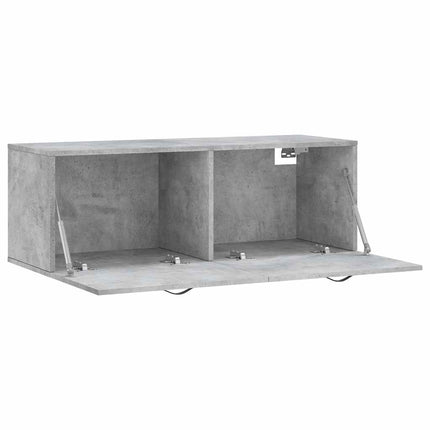 Väggskåp betonggrå 100x36,5x35 cm konstruerat trä