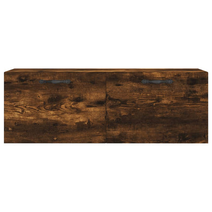 Väggskåp rökfärgad ek 100x36,5x35 cm konstruerat trä