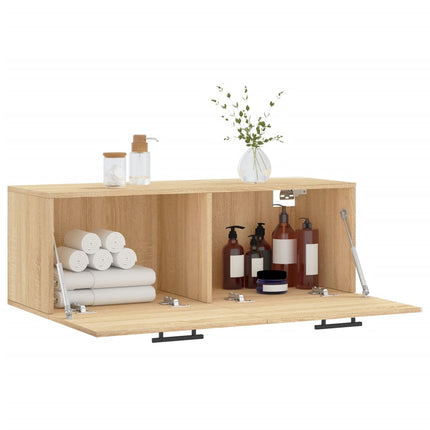 Väggskåp sonoma-ek 100x36,5x35 cm konstruerat trä