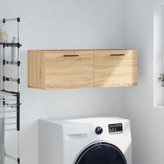 Väggskåp sonoma-ek 100x36,5x35 cm konstruerat trä