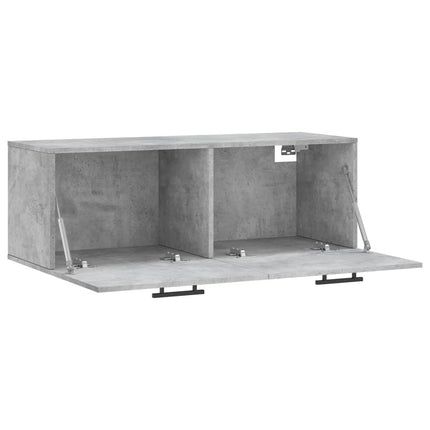 Väggskåp betonggrå 100x36,5x35 cm konstruerat trä