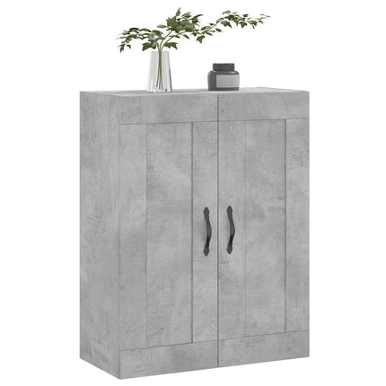 Väggskåp betonggrå 69,5x34x90 cm konstruerat trä