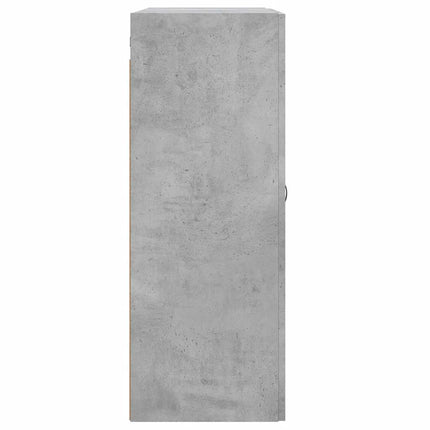 Väggskåp betonggrå 69,5x34x90 cm konstruerat trä