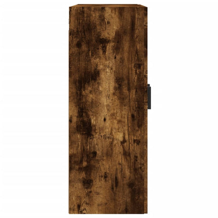 Väggskåp rökfärgad ek 69,5x34x90 cm konstruerat trä