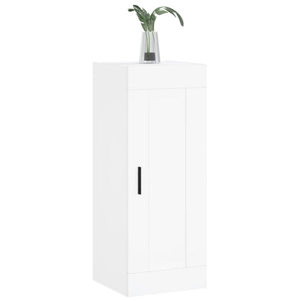 Väggskåp vit 34,5x34x90 cm konstruerat trä