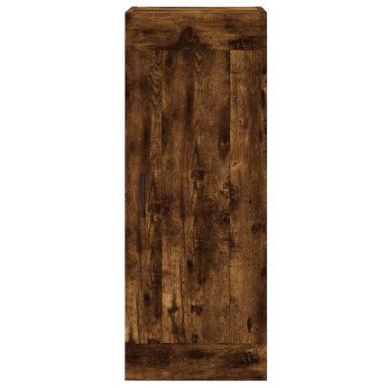 Väggskåp rökfärgat ek 34,5x34x90 cm konstruerat trä