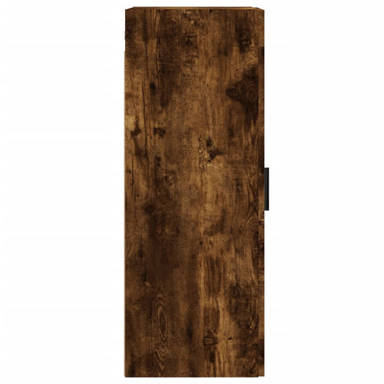 Väggskåp rökfärgat ek 34,5x34x90 cm konstruerat trä