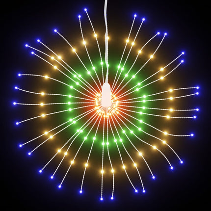 Julbelysning 2 st 140 LED flerfärgad 17 cm
