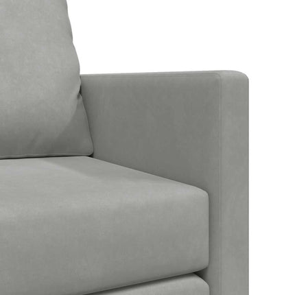 Golvbäddsoffa 2-i-1 Ljusgrå 122x204x55 cm sammet