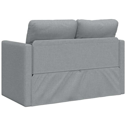 Golvbäddsoffa 2-i-1 ljusgrå 112x174x55 cm tyg