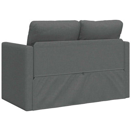 Golvbäddsoffa 2-i-1 mörkgrå 112x174x55 cm tyg