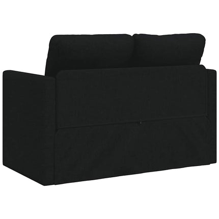 Golvbäddsoffa 2-i-1 svart 112x174x55 cm tyg