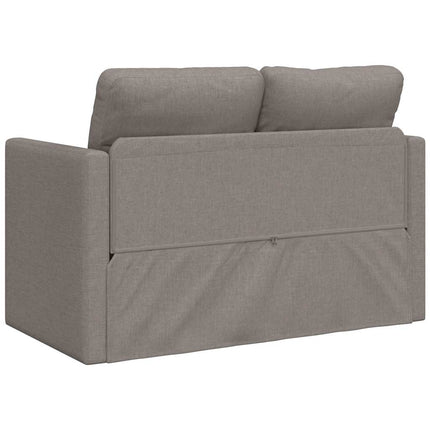 Golvbäddsoffa 2-i-1 taupe 112x174x55 cm tyg