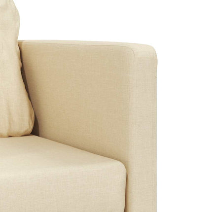 Golvbäddsoffa 2-i-1 gräddvit 112x174x55 cm tyg