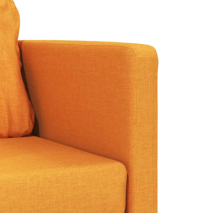 Golvbäddsoffa 2-i-1 mörkgul 112x174x55 cm tyg