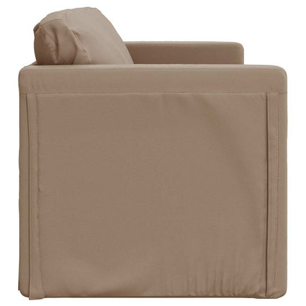 Golvbäddsoffa 2-i-1 cappuccino 112x174x55 cm konstläder