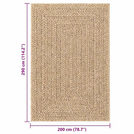 Matta ZIZUR 200x290 cm jutelook inomhus och utomhus