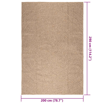 Matta ZIZUR 200x290 cm jutelook inomhus och utomhus