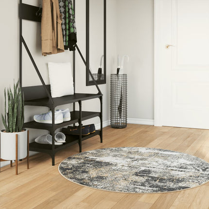 Matta tvättbar flerfärgad Ø120 cm