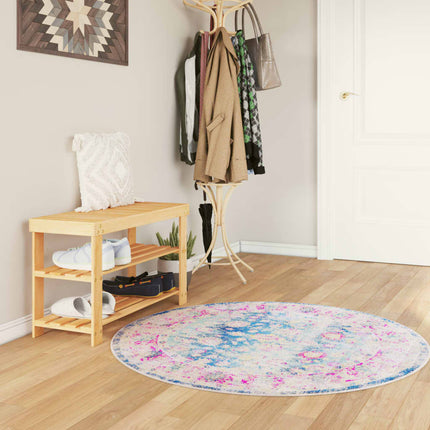 Matta tvättbar flerfärgad Ø120 cm