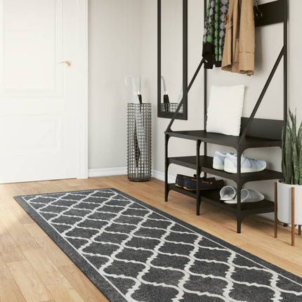 Matta tvättbar svart och vit 80x300 cm