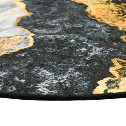 Matta tvättbar flerfärgad Ø120 cm