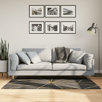 Matta tvättbar svart och guld 80x150 cm