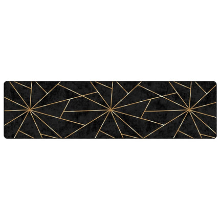 Matta tvättbar svart och guld 80x300 cm