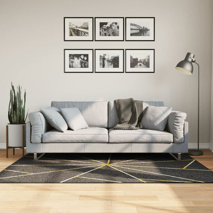 Matta tvättbar svart och guld 120x180 cm