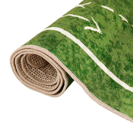 Barnmatta grön 160x230 cm fotbollsplan tvättbar